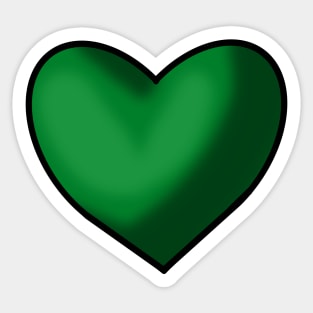 Green Heart Sticker